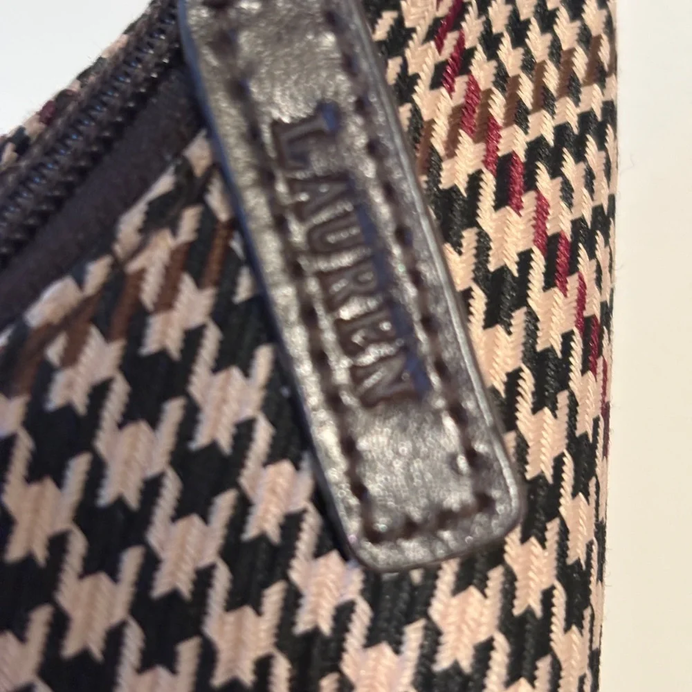 Lauren by Ralph Lauren Brown Cream Tweed / Herringbone Shoulder Bag